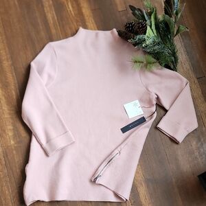 TAHARI Pink Mock Neck Sweater